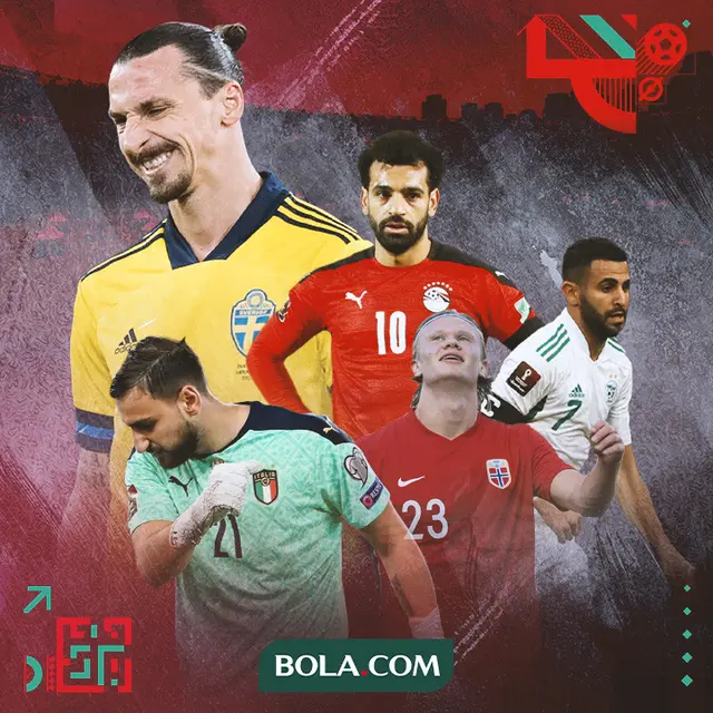 Ilustrasi - Bintang yang Absen di Piala Dunia 2022