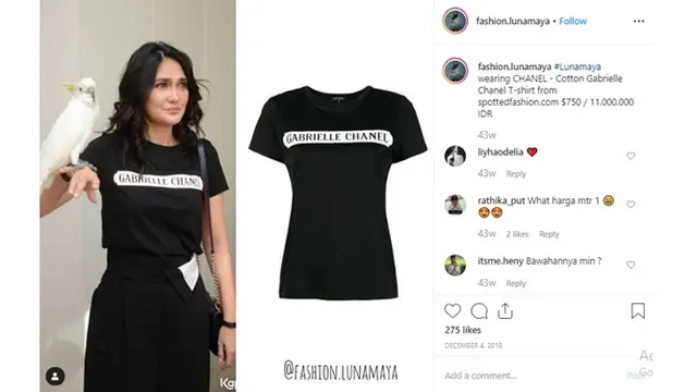 Terlihat Sederhana, Harga 7 Kaus Luna Maya Ini Bikin Melongo