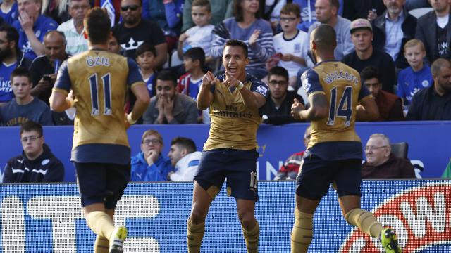 Tujuh Gol dan Sanchez Gemilang, Arsenal Bekuk Leicester 5-2