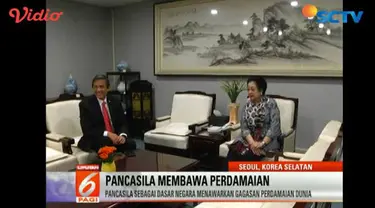 Megawati Soekarnoputri memanfaatkan Hari Lahir Pancasila yang jatuh pada 1 Juni untuk menyampaikan misi perdamaian.