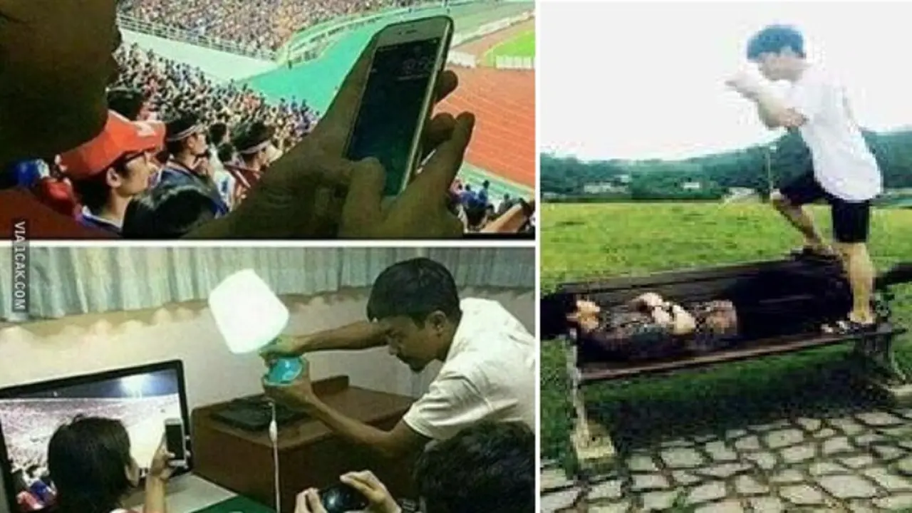 Meme Kocak 'di Balik Foto Bagus Ada Jeritan Teman' 