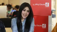 Artis Syahrini saat media visit ke kantor Liputan6.com di Jakarta, Selasa (3/7). (Liputan6.com/Arya Manggala)