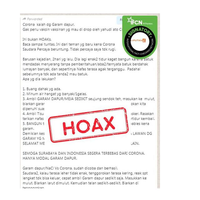 Cek Fakta Tidak Benar Garam Dapur Bisa Melawan Virus Corona Covid 19 Cek Fakta Liputan6 Com