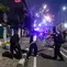 Bentrok massa dan aparat polisi dari Korps Brimob terjadi di di sepanjang Jalan Pejompongan-Penjernihan, Tanah Abang, Jakarta Pusat. (merdeka.com/Arie Basuki)