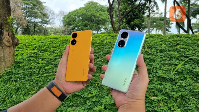 <p>Perbandingan Oppo Reno8 T 4G dan 5G. (Liputan6.com/ Agustinus Mario Damar)</p>