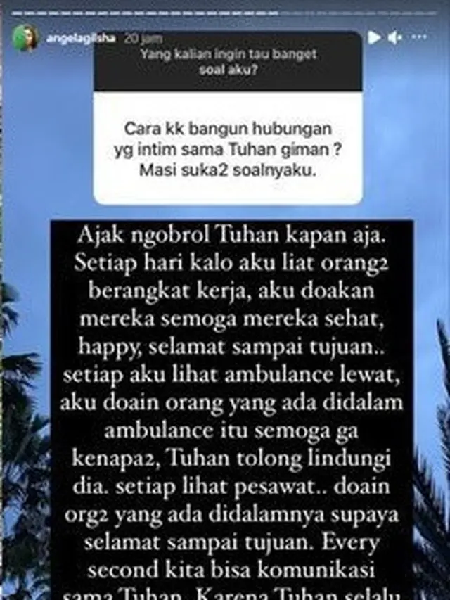 Angela Gilsha Tak Beragama Namun dekat Dengan Tuhan, Ini 4 Fakta Pengakuannya