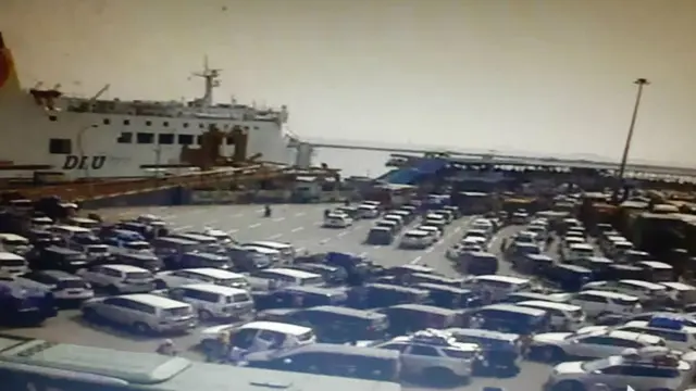 Situasi kepadatan di Pelabuhan Merak, Kamis (30/5/2019).