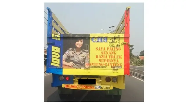 Tulisan truk (Sumber: Instagram/wowon_suwondo)
