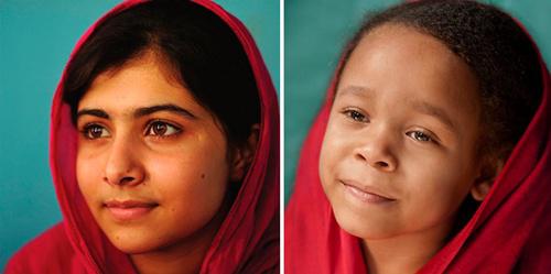 Lily berfoto seperti Malala | Photo: Copyright boredpanda.com