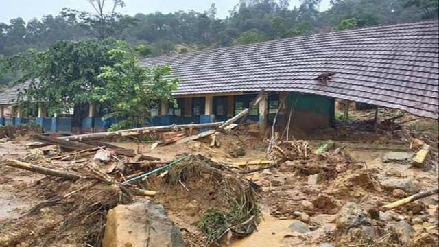 Longsor di Kecamatan Sukajaya, Bogor, Jawa Barat.