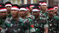 Sekitar 6.000 warga Solo dan personel TNI/Polri mengikuti apel Nusantara Bersatu. (Liputan6.com/Fajar Abrori)