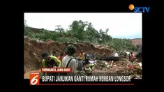 Pemda Purwakarta menjanjikan akan membangun kembali rumah semua korban bencana longsor yang terjadi di Kampung Krajan, Kecamatan Pondoksalam.