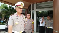 Kakorlantas Polri Irjen Refdi Andri Saat Meninjau Pelabuhan Merak, Banten, Jumat (10/5/2019). (Foto: Yandhi Deslatama/Liputan6.com)