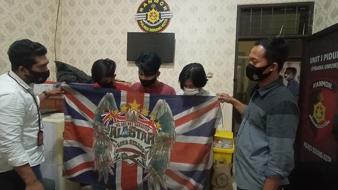 Kelompok Tawuran Di Banten Berasal Dari Genk All Star. (Selasa, 20/04/2021). (Liputan6.com/Yandhi Deslatama).