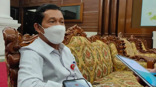Kepala BKD Banten, Komarudin, Di Pendopo Gubernur Banten. Rabu (02/06/2021). (Yandhi Deslatama/Liputan6.com).