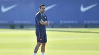 Pelatih Barcelona ​​Xavi Hernandez dalam sesi latihan timnya di Joan Gamper, Sant Joan Despi, 12 Juli 2022. (foto:&nbsp;Pau BARRENA / AFP)