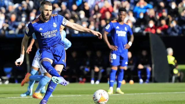 Foto: Karim Benzema Hampir Hattrick saat Real Madrid Kalahkan Celta Vigo