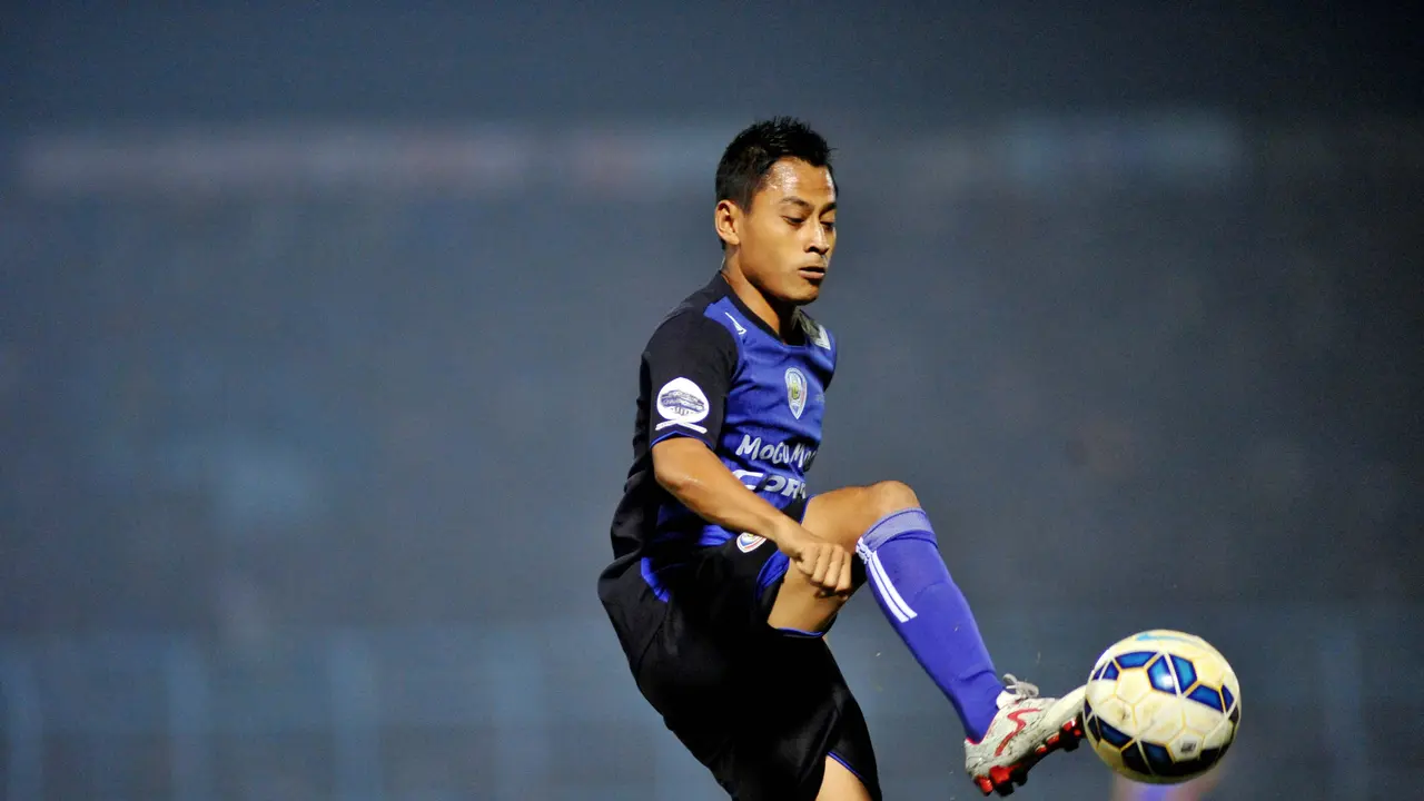 Striker Arema Cronus Samsul Arif (Liputan6.com / Rana Adwa)