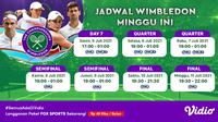 Live streaming Grand Slam Wimbledon 2021 dapat disaksikan melalui platform streaming Vidio. (Dok. Vidio)