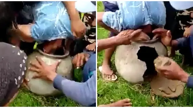 6 Potret Aksi Bantu Orang Terjebak di Tempat Tak Terduga, Bikin Ikut Deg-degan