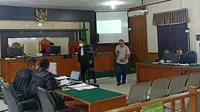 Wan Amir Firdaus saat menjadi saksi untuk terdakwa suap APBD Riau, Annas Maamun. (Liputan6.com/M Syukur)