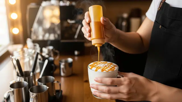 Membuat Salted Caramel Latte