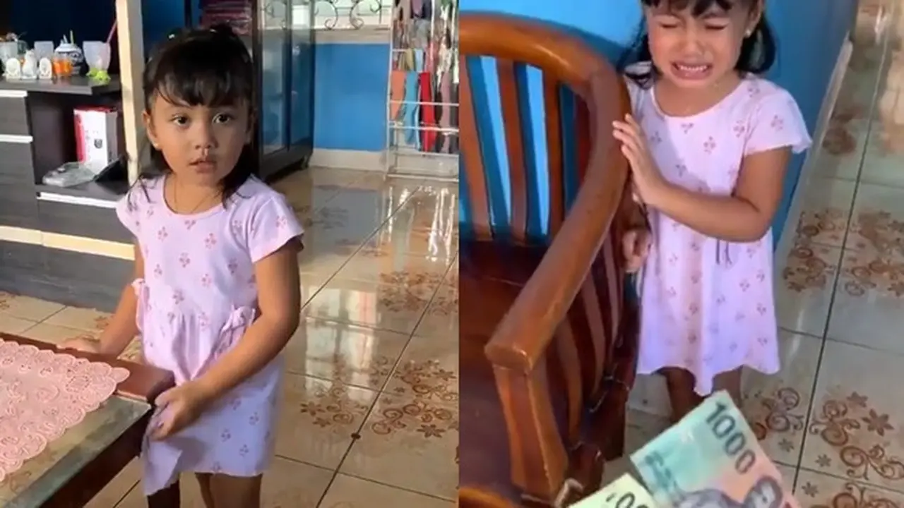 Viral, Seorang Anak Takut Ketika Melihat Uang