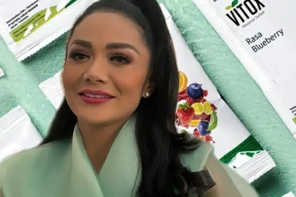 Krisdayanti saat acara press conference Launching Vitox secara virtual, Senin (2/8/21).