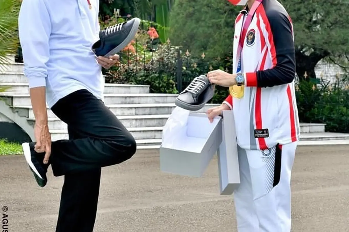 Jokowi Ditawari Sneaker Jualan Gresia Polii, Begini Tampilannya