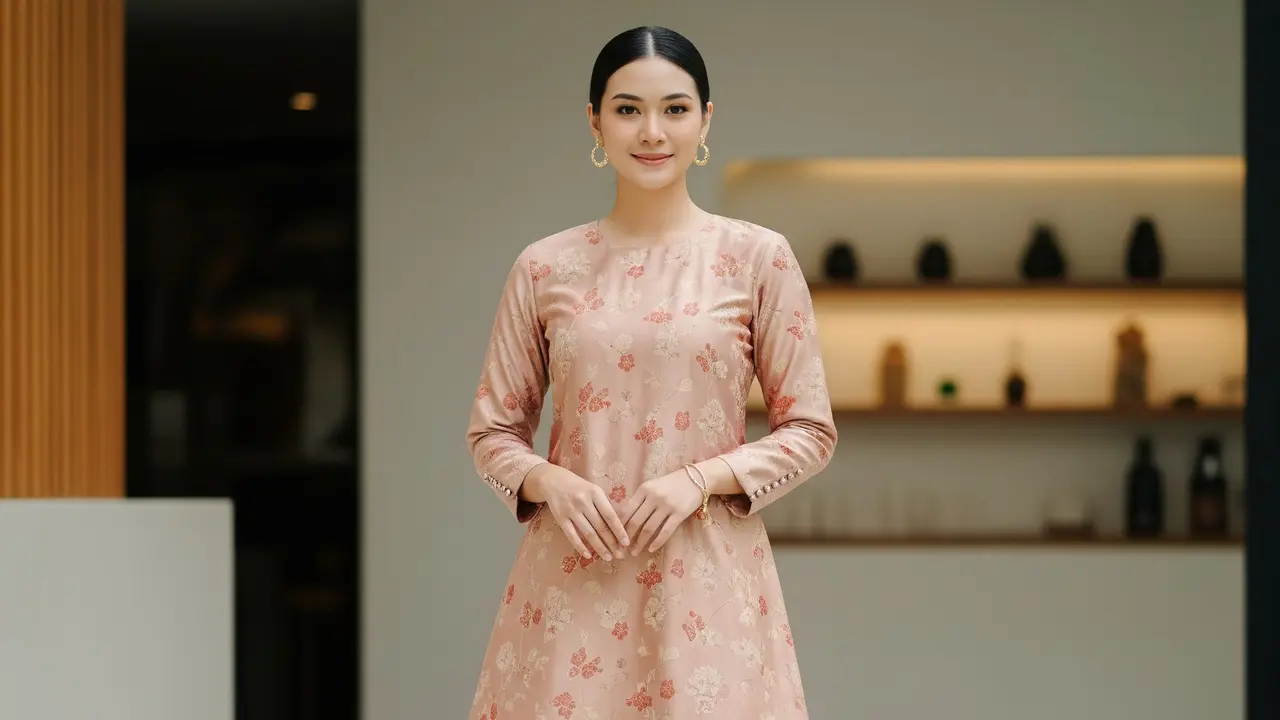 Atasan Brokat & Bawahan Rok Batik (Image by Gemini AI)