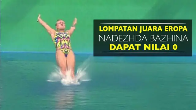 Video lompatan pemegang beberapa kali juara Eropa, Nadezhda Bazhina, mendapat nilai nol pada Olimpiade Rio 2016.