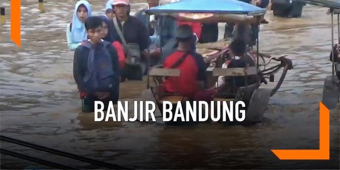 VIDEO: Sungai Citarum Meluap, Jalur Utama ke Bandung Terputus