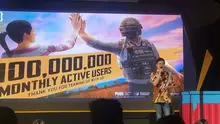 Direktur PUBG Mobile untuk Asia Tenggara, Oliver Ye, mempresentasikan statistik pengguna di Indonesia, Jumat (24/5/2019).