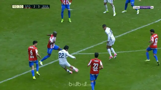 Berita video Isco yang sedang "menggila" dan membawa kemenangan untuk Real Madrid atas Sporting Gijon. This video presented by BallBall.