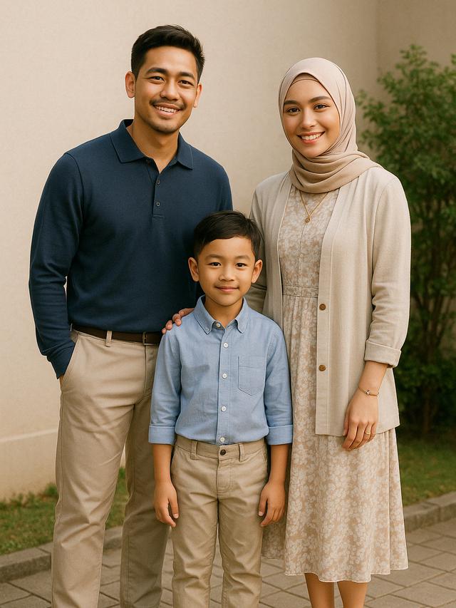 Smart Casual Outfit untuk Keluarga Muda di Tahun 2025 (Foto: Rizka Nur Laily via ChatGPT)