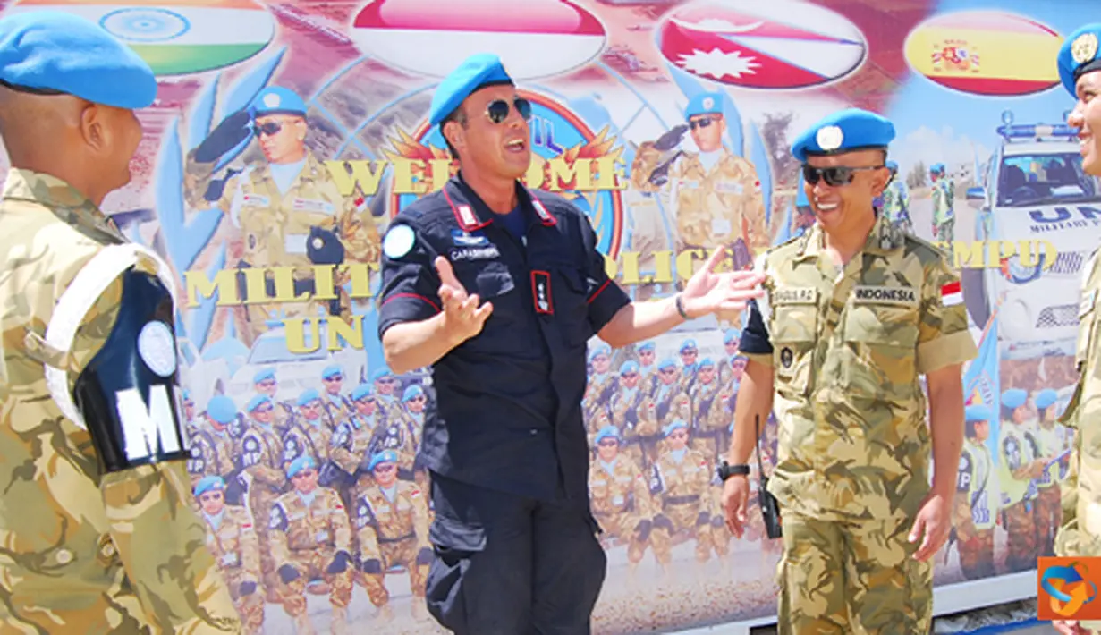 Citizen6, Lebanon: Dansatgas POM TNI Konga XXV-D/UNIFIL, Letnan Kolonel Cpm Ida Bagus Rahwan Diputra,menerima kunjungan FPM (Force Provost Marshal) Letnan Kolonel Desideri Andrea, Senin (7/5). (Pengirim: Badarudin Bakri)
