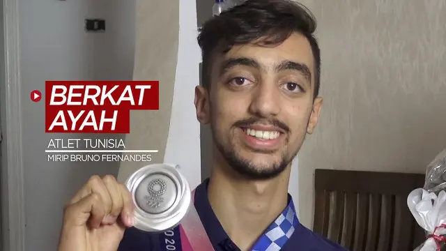 Berita video atlet Tunisia yang pernah disebut mirip Bruno Fernandes meraih medali di Olimpiade Tokyo 2020 berkat sang ayah.