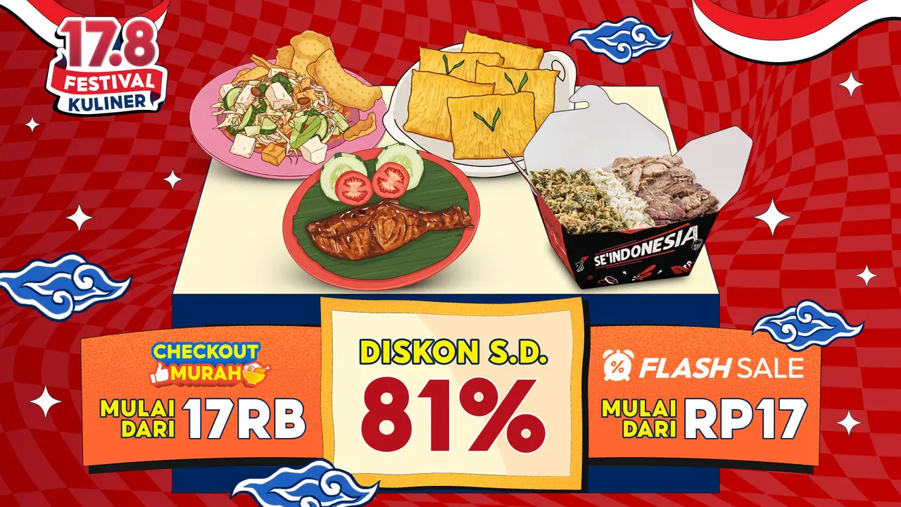 17.8 Festival Kuliner ShopeeFood, Pelanggan Dimanjakan Bergaam Promo Merchant Lokal