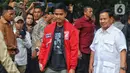 Sementara, Prabowo didampingi oleh Wakil Ketua Dewan Pembina Gerindra Mochamad Iriawan, Sekjen Gerindra Ahmad Muzani, dan Jubir Gerindra Budisatrio Djiwandono. (Liputan6.com/Angga Yuniar)