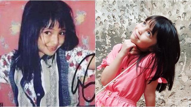 Potret Beda Gaya Sienna dan Foto Lawas Marshanda. (Sumber: Instagram/marshanda99)