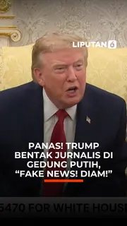 Panas! Trump Bentak Jurnalis di Gedung Putih, "Fake News! Diam!"