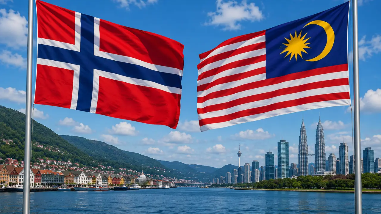 Ilustrasi Malaysia dan Norwegia