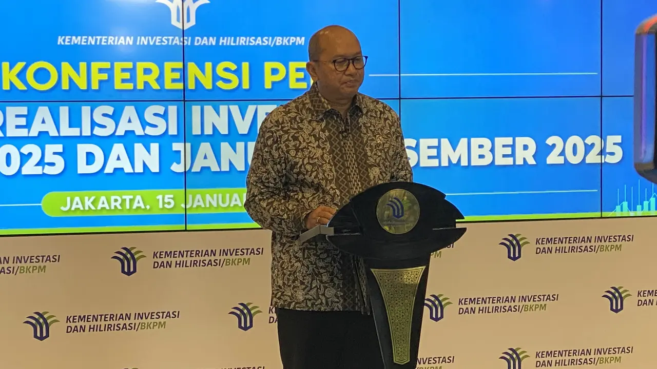 Menteri Investasi dan Hilirisasi/Kepala BKPM Rosan Roeslani di Kantor BKPM, Kamis (15/1/2026). (Liputan6.com/Tian)