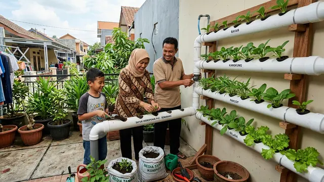 Cara Membuat Kebun Sayur dari Pipa PVC di Rumah