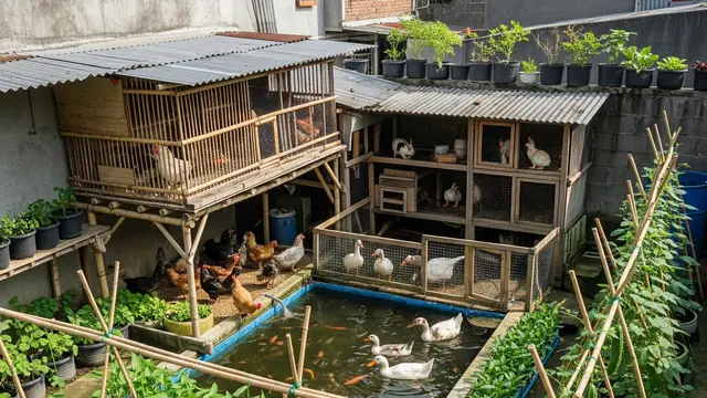 Model Peternakan Urban Farming Multi-Hewan di Lahan Kecil