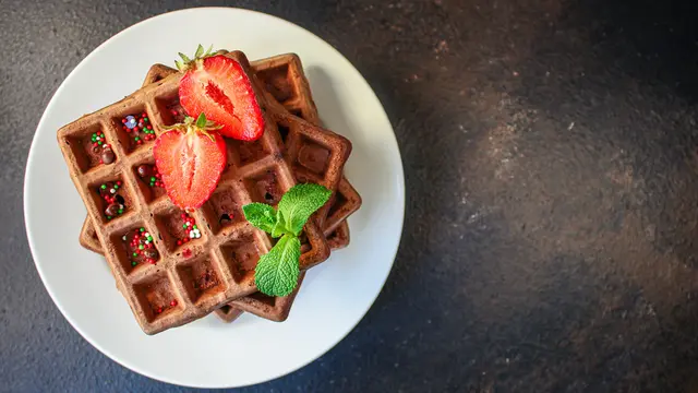 Waffle Cokelat.