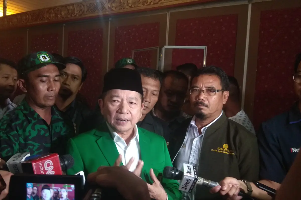 Suharso Monoarfa telah dikukuhkan sebagai Plt Ketua Umum Partai Persatuan Pembangunan (PPP), Selasa (20/3/2019). (Liputan6.com/Achmad Sudarno)