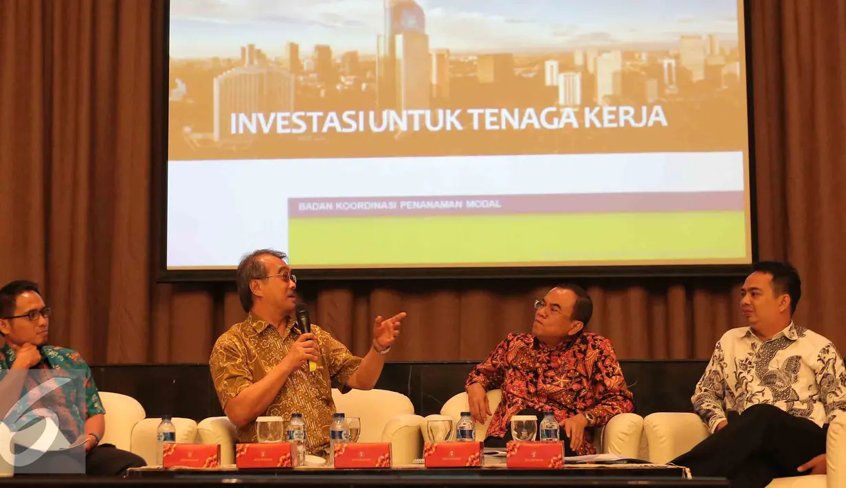 Suasana dialog Investasi untuk tenaga Kerja yang digelar BKPM, Jakarta, Rabu (7/10/2015). (Liputan6.com/Angga Yuniar)