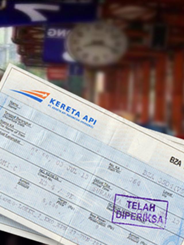 Ilustrasi tiket kereta api