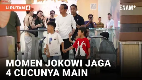 VIDEO: Jokowi Ajak 4 Cucunya Main di Mal Jakarta
